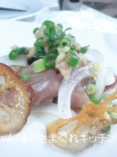 鰹と新タマネギの山ワサビ和え-レシピのメイン写真