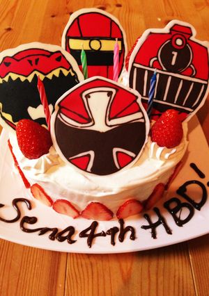 ニンニンジャーケーキ-レシピのメイン写真