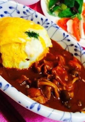 元気が出るオムハヤシ♡-レシピのメイン写真
