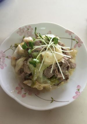 豚肉とキャベツのさっぱり梅ポンマヨ炒め-レシピのメイン写真