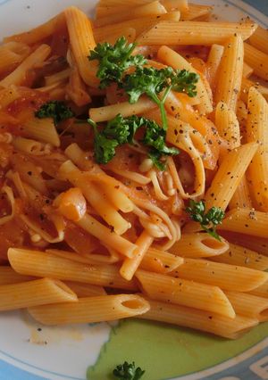 無塩トマトジュースの簡単パスタ♪♪♪-レシピのメイン写真