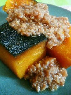 カボチャと鶏そぼろあん-レシピのメイン写真