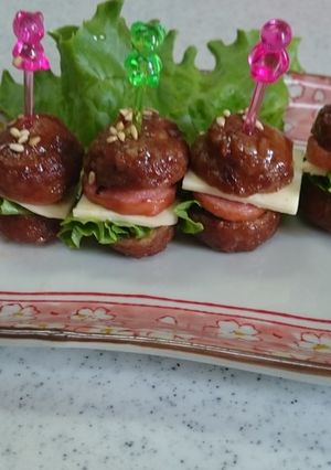 ﾐｰﾄﾎﾞｰﾙﾊﾞｰｶﾞｰ-レシピのメイン写真
