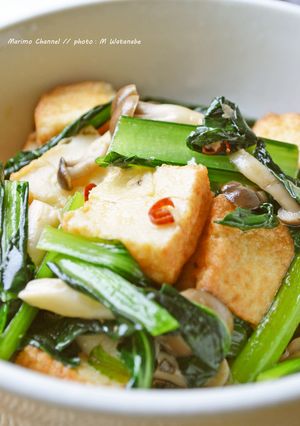 厚揚げと小松菜の煮物-レシピのメイン写真