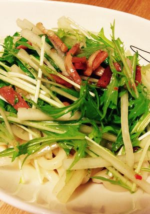 【うどんシリーズ】水菜サラダうどん-レシピのメイン写真