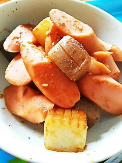 魚肉ソーセージとこんにゃくの味噌炒め-レシピのメイン写真