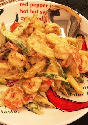 エビと加賀太きゅうりのにんにくマヨ炒め-レシピのメイン写真