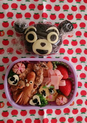 くまもん☆ふなっしー弁当☆キャラ弁☆-レシピのメイン写真