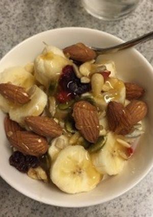 朝食バナナナッツヨーグルト-レシピのメイン写真