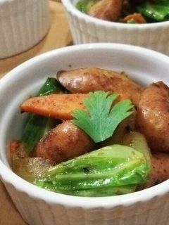 ソーセージとお野菜のカレーソテー♪-レシピのメイン写真