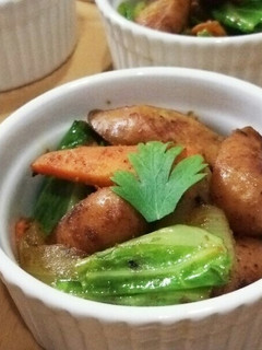 ソーセージとお野菜のカレーソテー♪-レシピのメイン写真