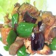 なすとピーマンの焼き鳥炒め