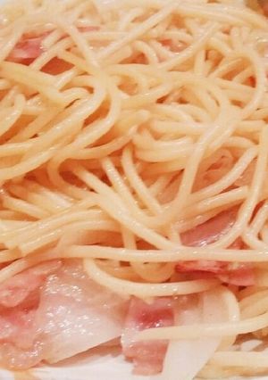 ベーコンとたまねぎの簡単バターパスタ！-レシピのメイン写真