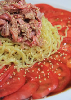 冷やし中華始めました　牛で！-レシピのメイン写真