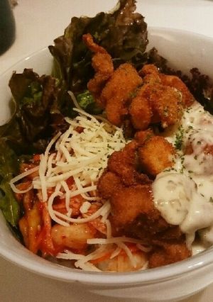 こってり大好き!!!鶏からキムチーズ丼-レシピのメイン写真