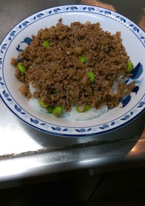醤油バターのひき肉丼-レシピのメイン写真