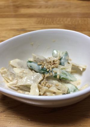 ごぼうといんげんのツナマヨあえ♪-レシピのメイン写真