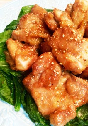 フライパンで♪鶏もも肉のカリッと胡麻和え-レシピのメイン写真