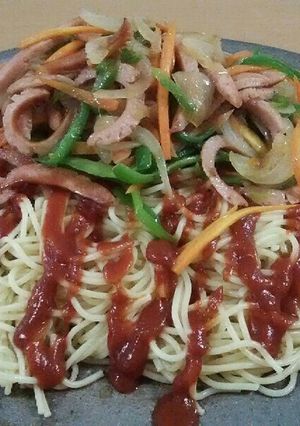 男の料理！旦那の豪快ナポリタン！-レシピのメイン写真