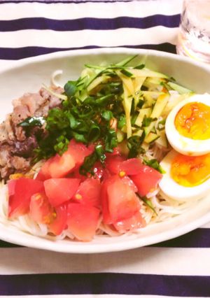素麺アレンジ♫あっさりだけどがっつり！-レシピのメイン写真