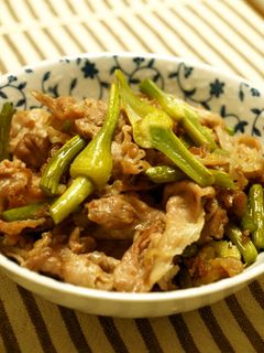 ニンニクの芽と豚肉の塩レモン炒め-レシピのメイン写真