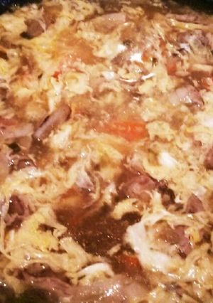 豚肉とごぼうの卵あんかけ蕎麦-レシピのメイン写真