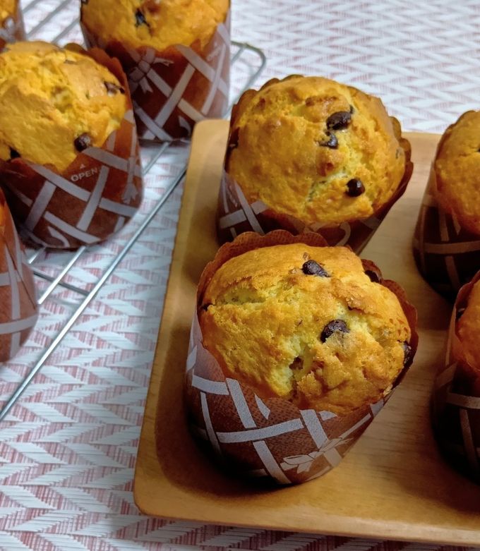 オレンジピール&チョコマフィン by 直ちゃん先生 【クックパッド