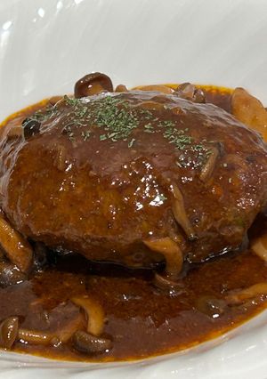 赤ワインソースの煮込みハンバーグ-レシピのメイン写真
