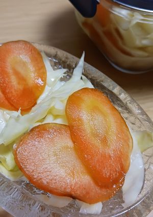 レンチンdeキャベツと人参のピクルス-レシピのメイン写真