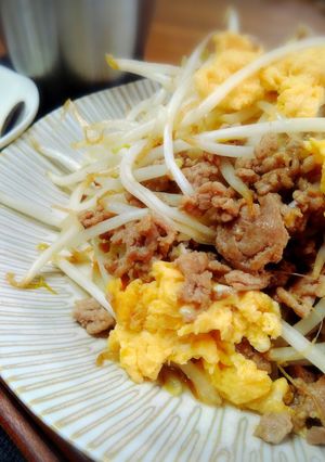 ＊シャキ²もやしと豚挽き肉と卵の炒め物＊-レシピのメイン写真