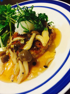 お麩入り♪鶏挽肉の和風ハンバーグ-レシピのメイン写真
