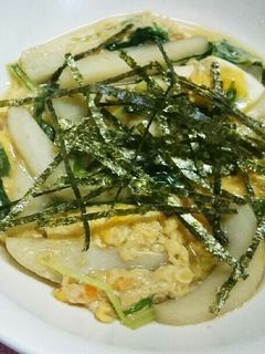 簡単☆水菜と蒲鉾の玉子とじ-レシピのメイン写真