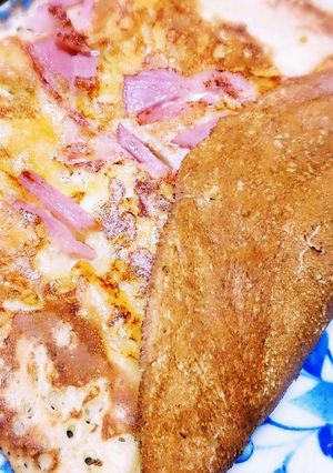 ＊HMでベーコンチーズパンケーキ＊-レシピのメイン写真