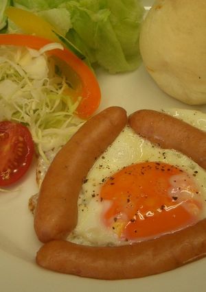 白身が美味しく食べれるソーセージエッグ-レシピのメイン写真