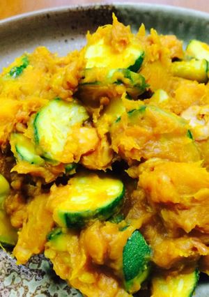 副菜 ズッキーニとカボチャの洋風煮物-レシピのメイン写真