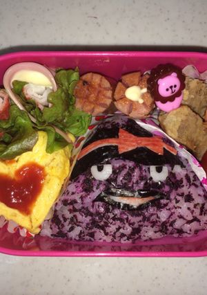 妖怪ウォッチ ドンヨリーヌ 簡単キャラ弁-レシピのメイン写真