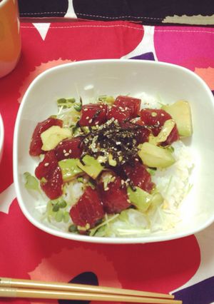 マグロのづけとアボカド丼♪-レシピのメイン写真