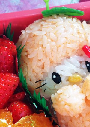 キャラ弁 みかんキティーちゃん-レシピのメイン写真