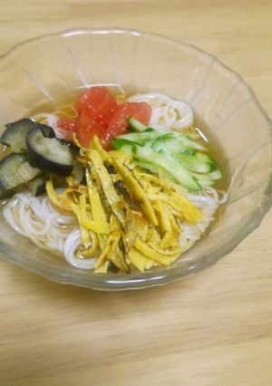 柚子こしょう香る♡素麺-レシピのメイン写真