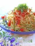 簡単！和風味✿トマト＆玉葱の冷製パスタ✿
