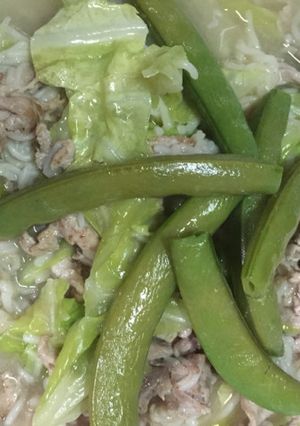 残った素麺と春キャベツの豚炒め-レシピのメイン写真