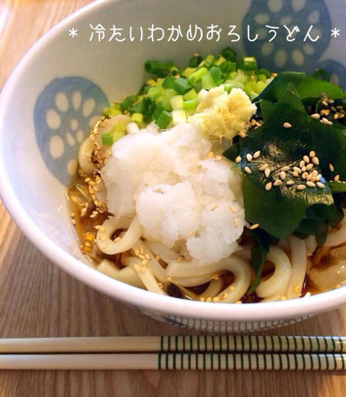 * 冷たいわかめおろしうどん *-レシピのメイン写真