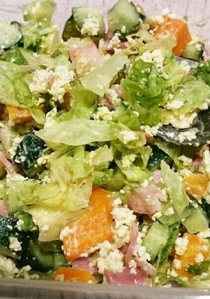 野菜たっぷりクリームチーズのサラダ-レシピのメイン写真