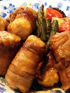 凍り豆腐の豚バラロールと根菜の照り煮-レシピのメイン写真