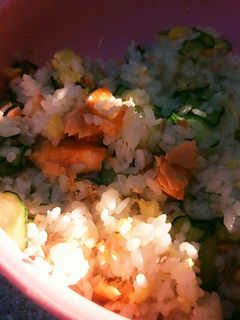 我が家の定番!鮭きゅうり卵の混ぜご飯♪♪-レシピのメイン写真