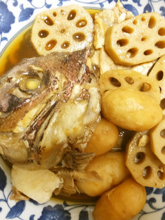 相性抜群!鯛のあられんこん煮-レシピのメイン写真