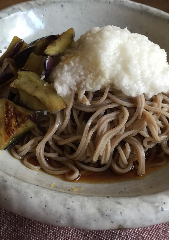 茄子とろろ蕎麦-レシピのメイン写真