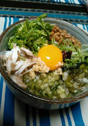 山形のだし＆納豆ねばねば丼★夏バテにも◎-レシピのメイン写真