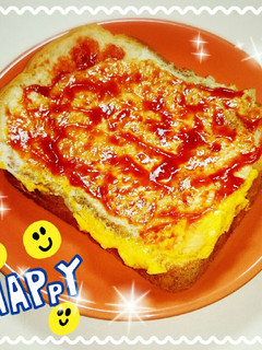 フライパンで目玉焼きトースト^^-レシピのメイン写真