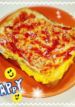 フライパンで目玉焼きトースト^^-レシピのメイン写真